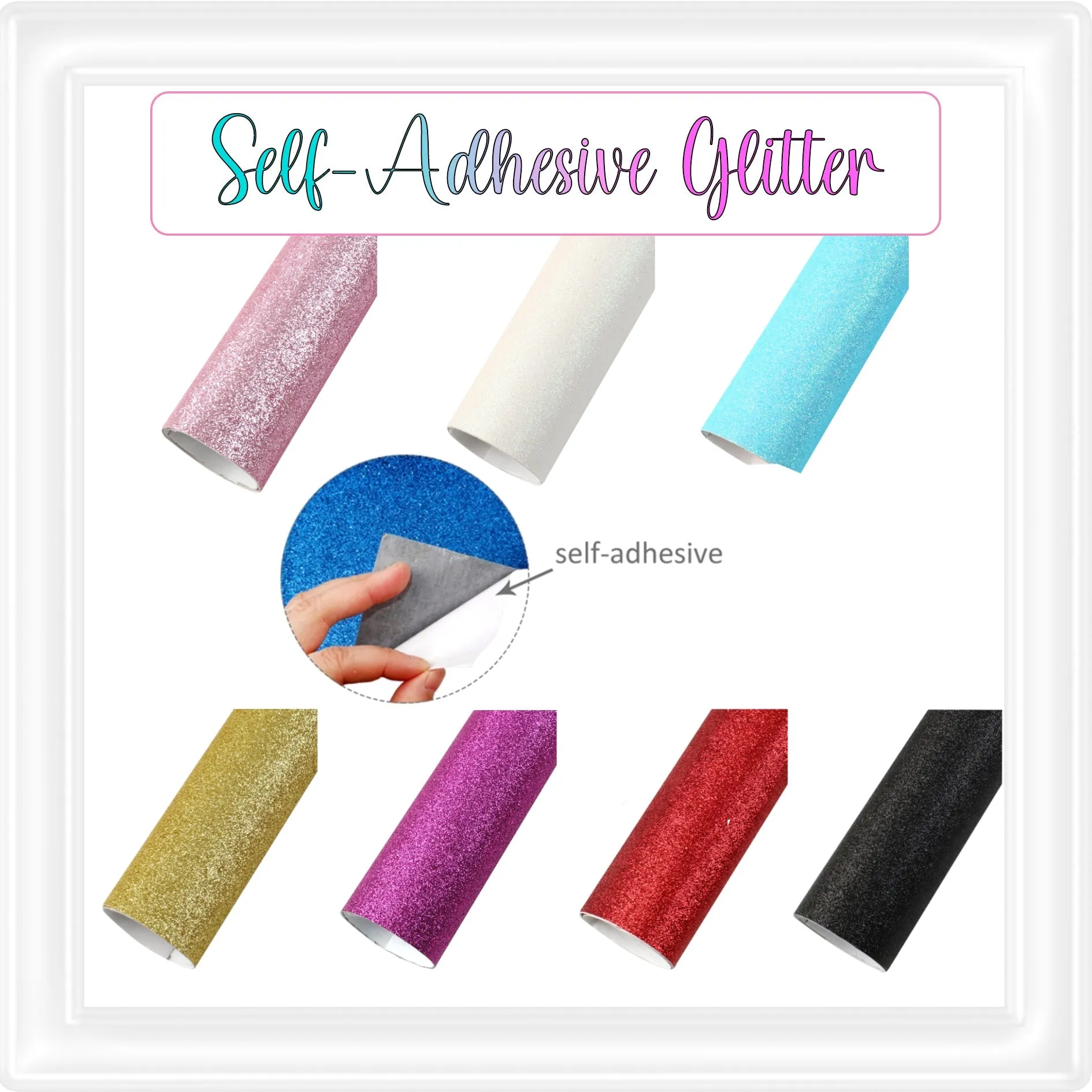 ⋅ Self-Adhesive Backed Fine Glitter ⋅ For Double-Sided Projects ⋅ HOT PINK ⋅