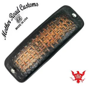 1982-2003 Harley Sportster P-Pad Passenger Seat Ant Brown Alligator Steel MRC