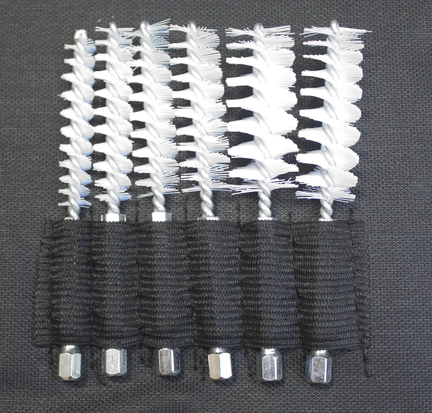 20Pc Spiral Thin Wire Brush Set Brass Hex Head Handle Drill Bit Pipe Cleaner Kit