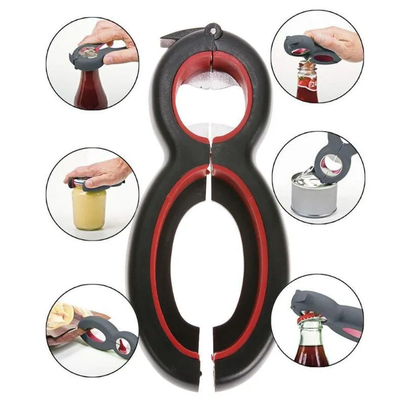6 in 1 multifunctional canned beer bottle opener