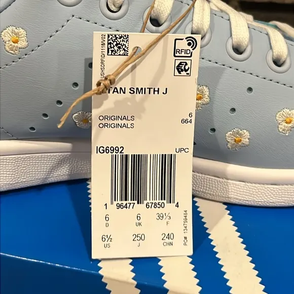 Adidas Originals Stan Smith J 'Clear Sky' Sneaker