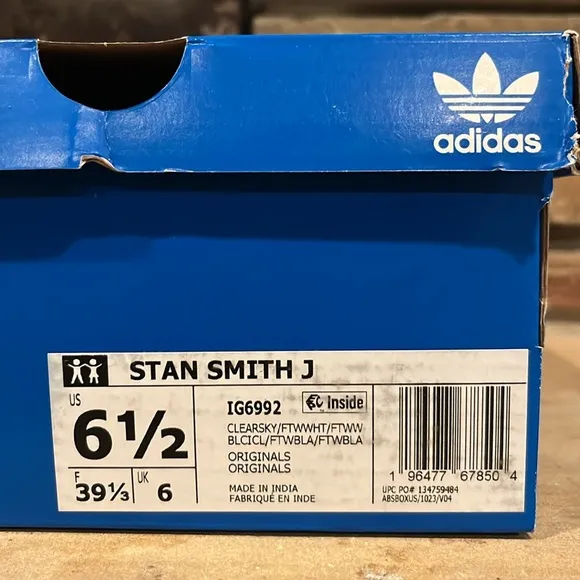 Adidas Originals Stan Smith J 'Clear Sky' Sneaker