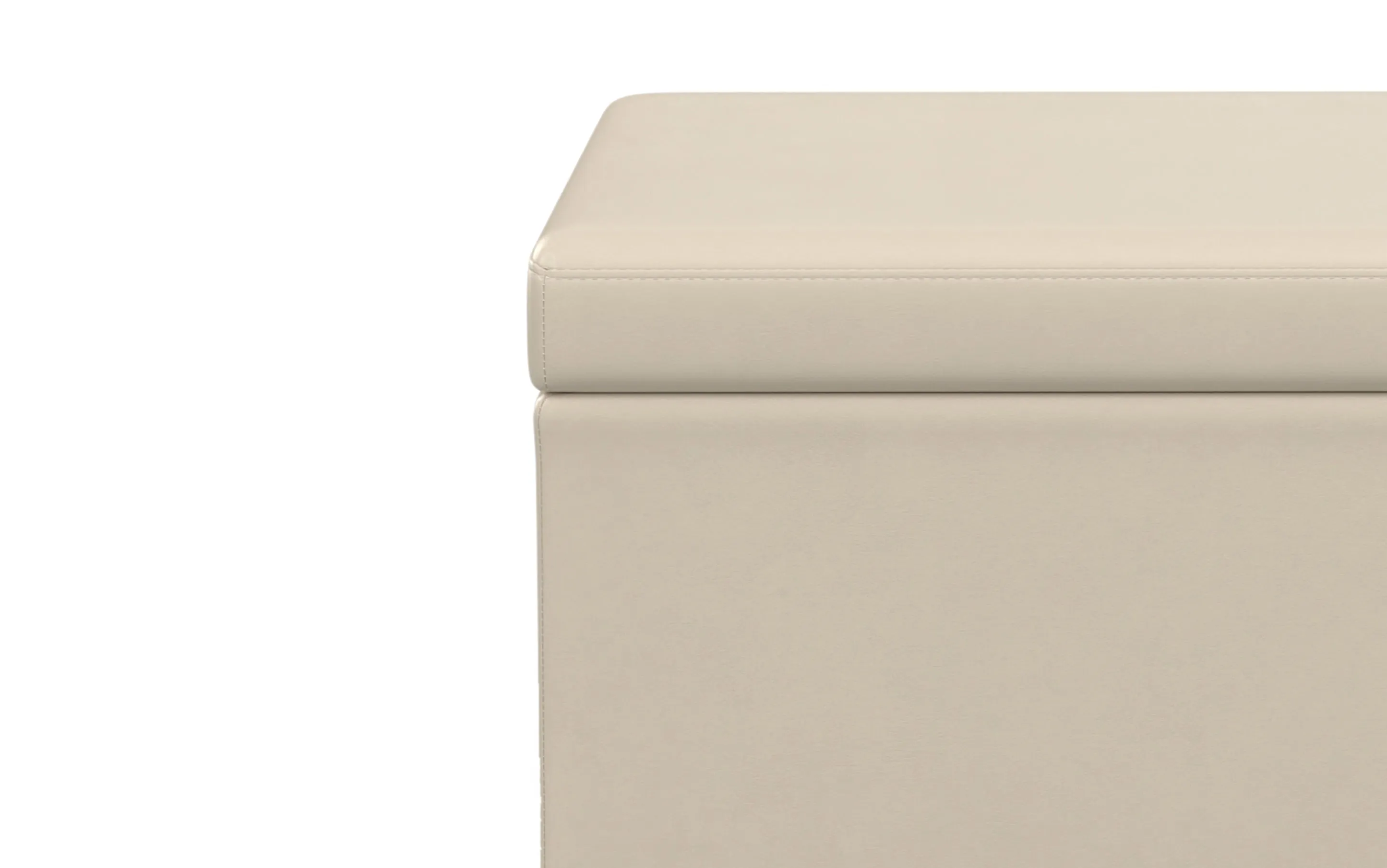 Avalon Extra Large Storage Ottoman in Vegan Leather