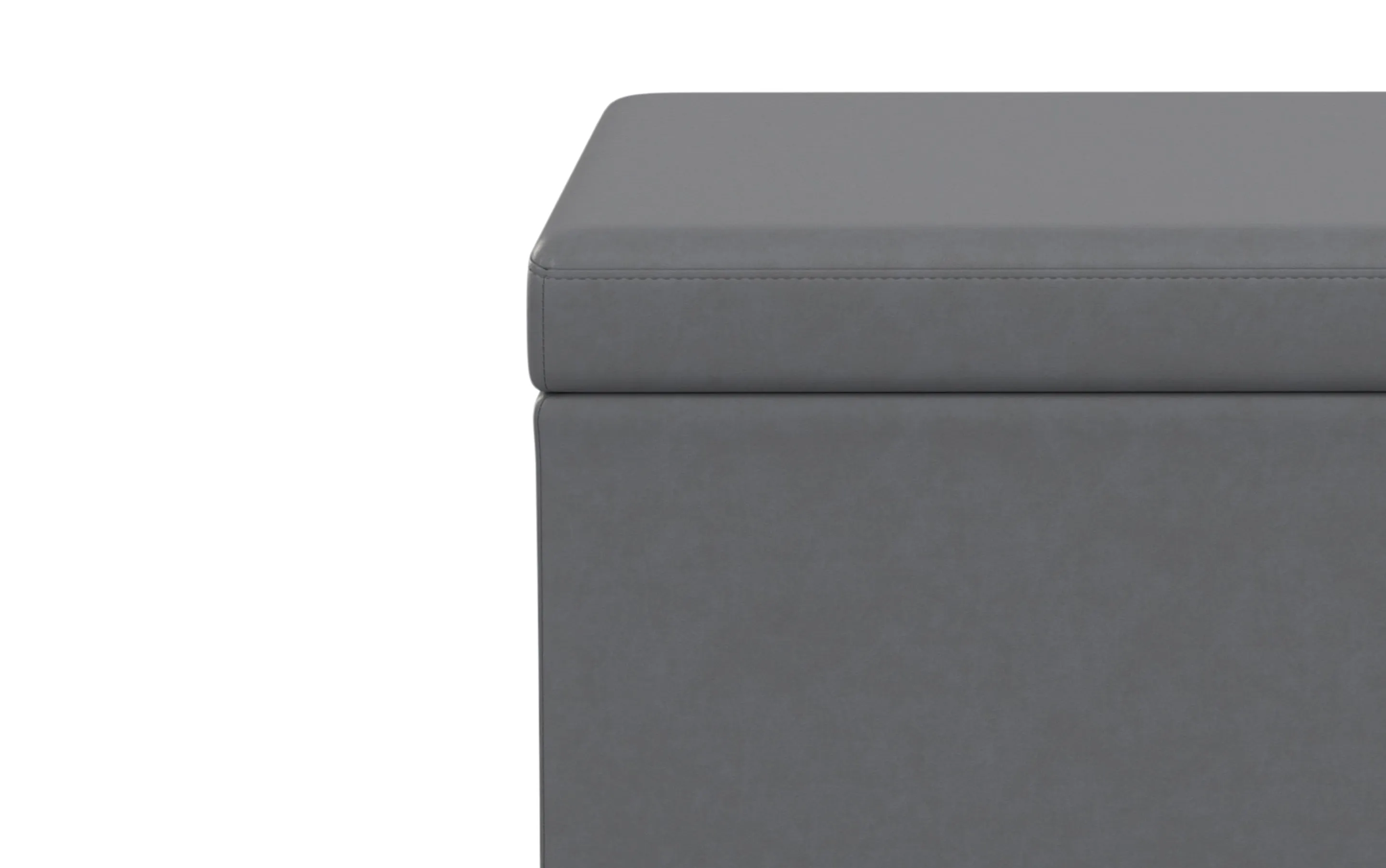 Avalon Extra Large Storage Ottoman in Vegan Leather