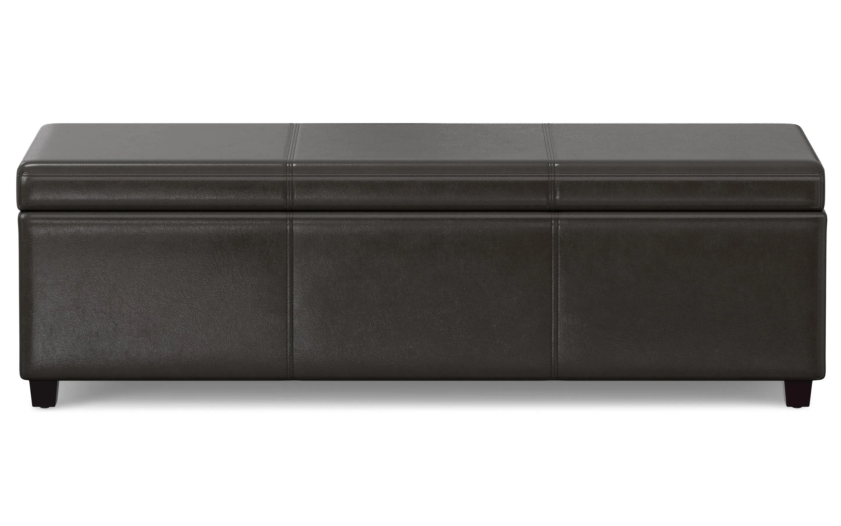 Avalon Extra Large Storage Ottoman in Vegan Leather
