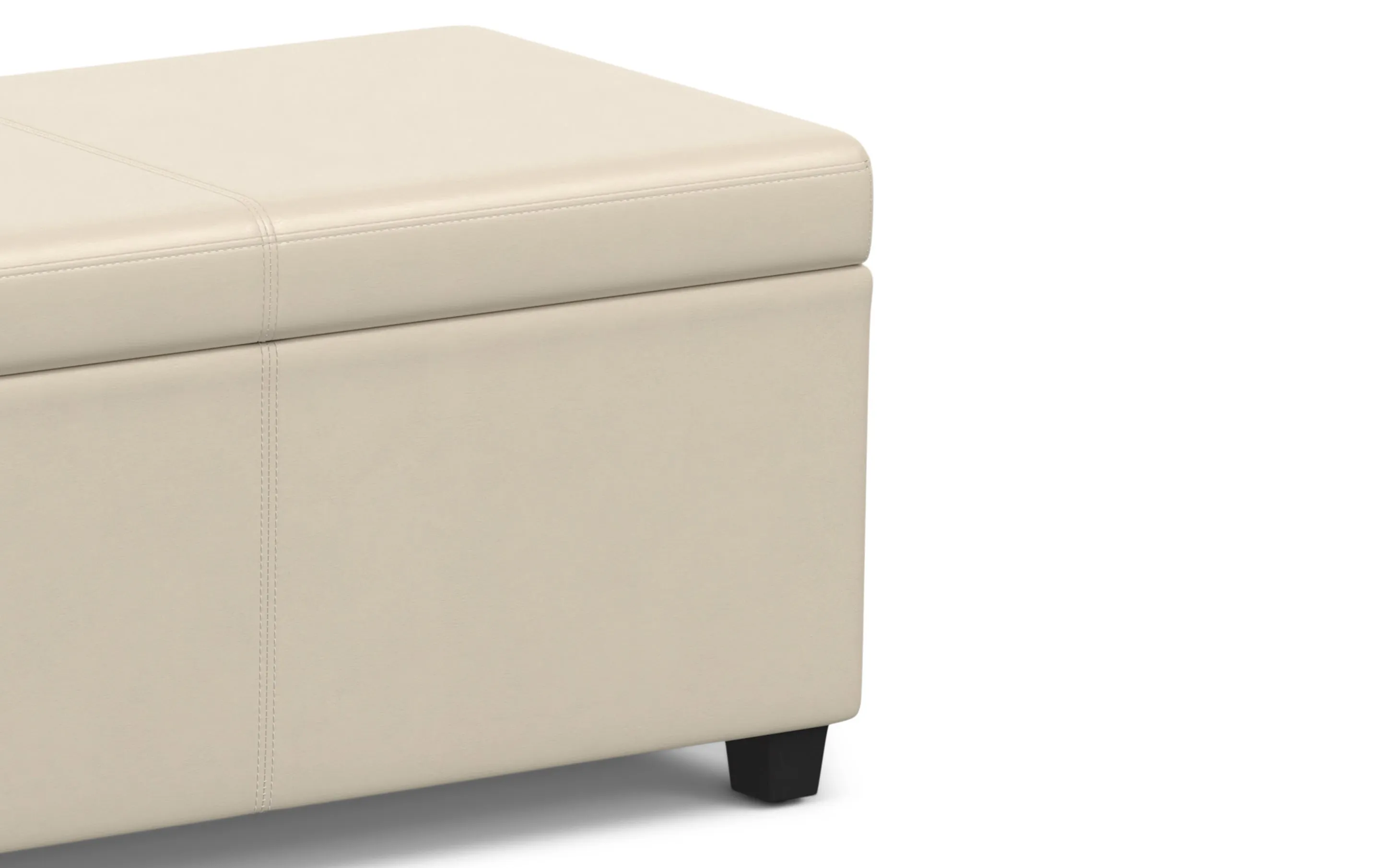 Avalon Extra Large Storage Ottoman in Vegan Leather