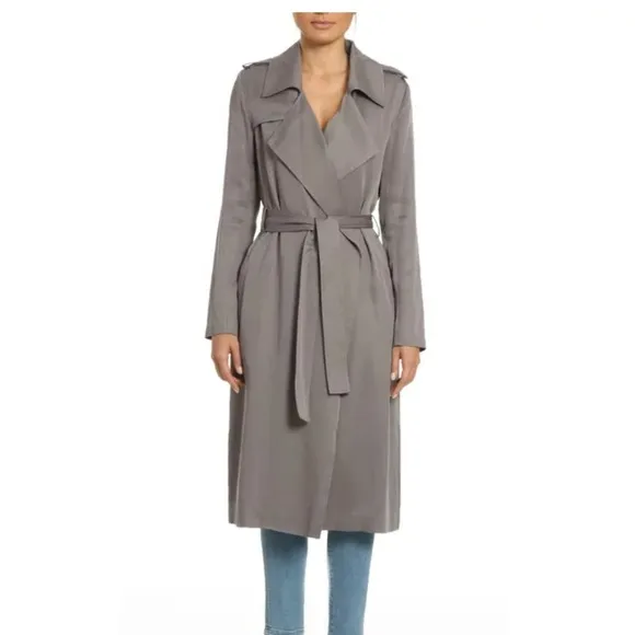Badgley Mischka Belle | Angelina | tencel | dark gray | women’s | S | trenchcoat