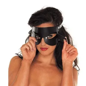 Bdsm Leather Blindfold Mask with Detachable Blinkers and Buckles