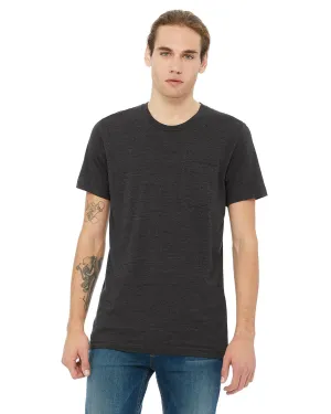 Bella Canvas Jersey Pocket T-Shirt | Dk Grey Hthr