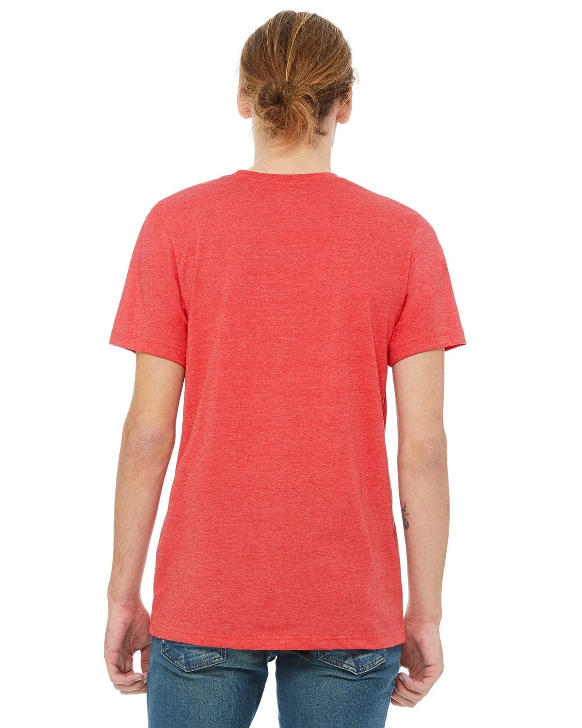 Bella Canvas Jersey Pocket T-Shirt | Hthr Red/ Dp Hth