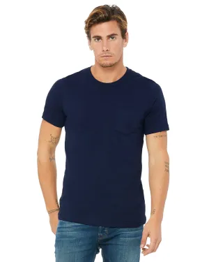 Bella Canvas Jersey Pocket T-Shirt | Navy