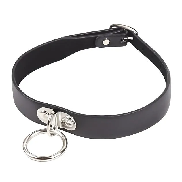 Black Gothic Collar with Ring
