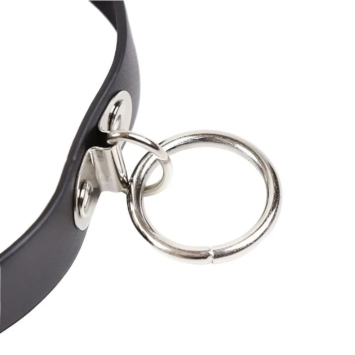 Black Gothic Collar with Ring