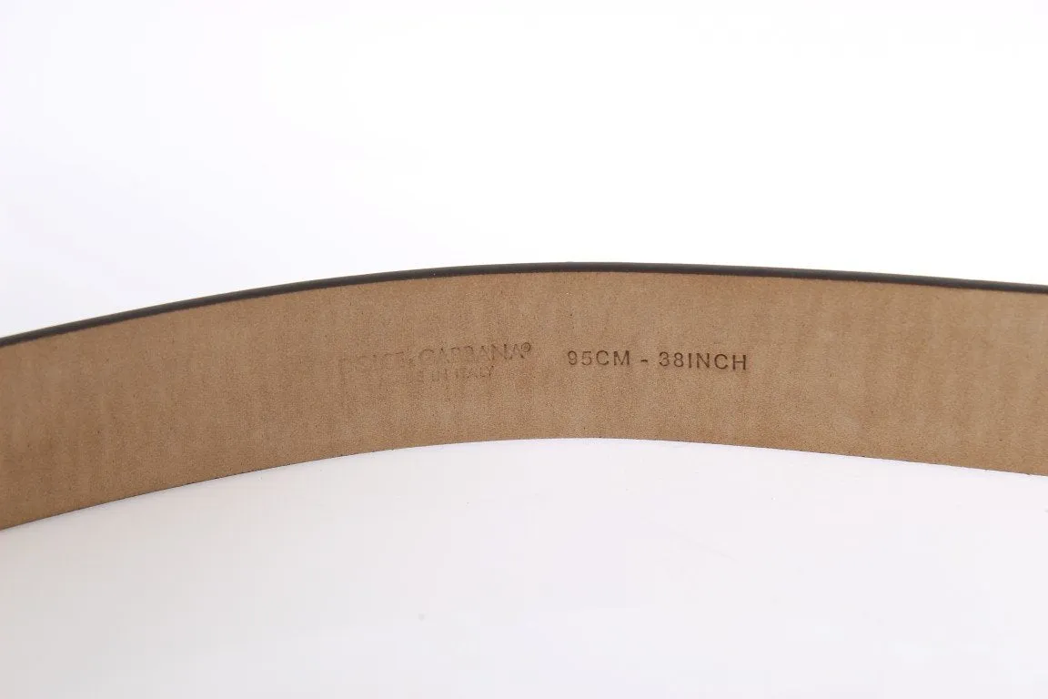Brown Leather Gold Buckle Belt