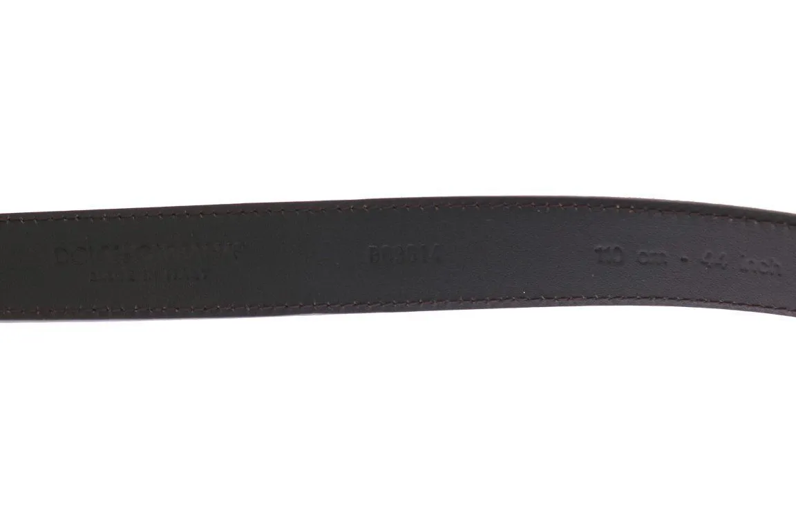 Brown Leather Gold Buckle Belt