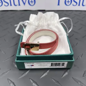 Buscemi Double Bracelet Litchi/Off White Leather