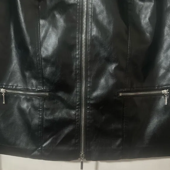 Cable &amp; Gauge Faux Leather Jacket