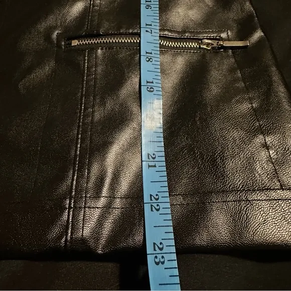 Cable &amp; Gauge Faux Leather Jacket