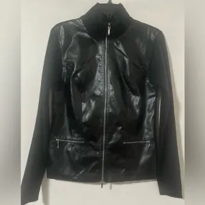 Cable &amp; Gauge Faux Leather Jacket