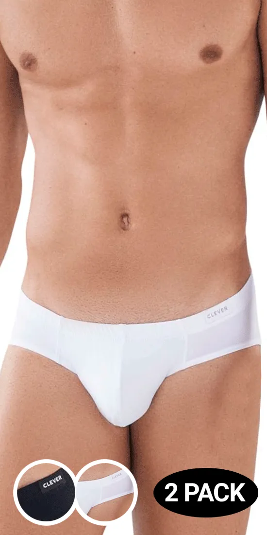 Clever 519940 2pk Australian Briefs Black-white