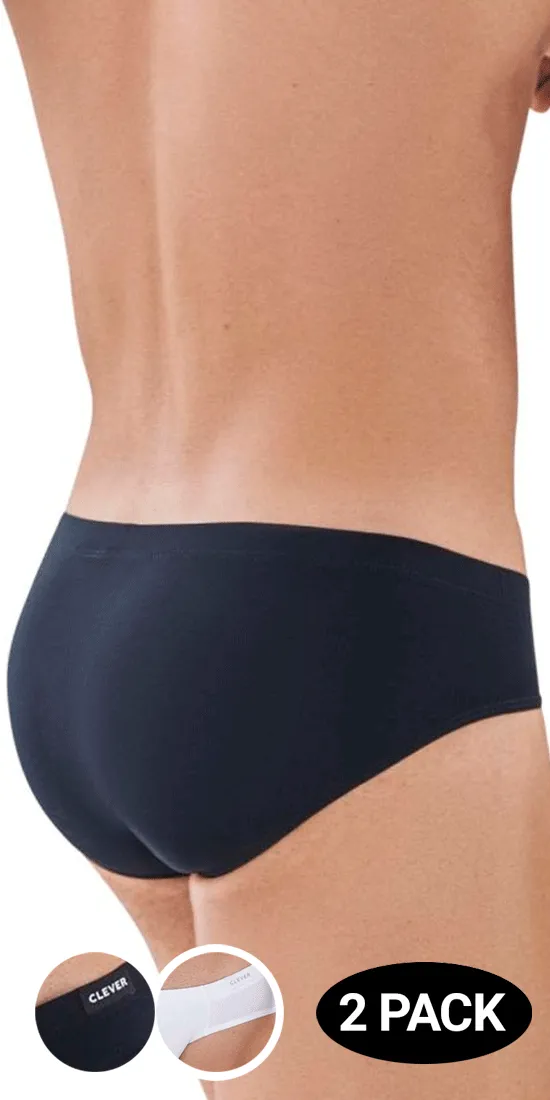 Clever 519940 2pk Australian Briefs Black-white