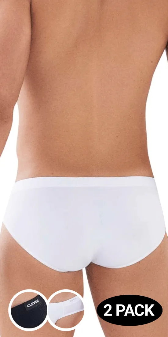 Clever 519940 2pk Australian Briefs Black-white