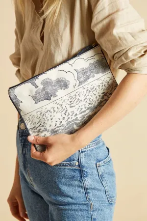COTTON POUCH MER-BLUE