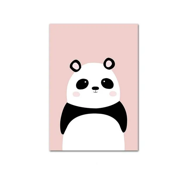 Cute Cartoon Baby Animal Penguin Monkey Nursery