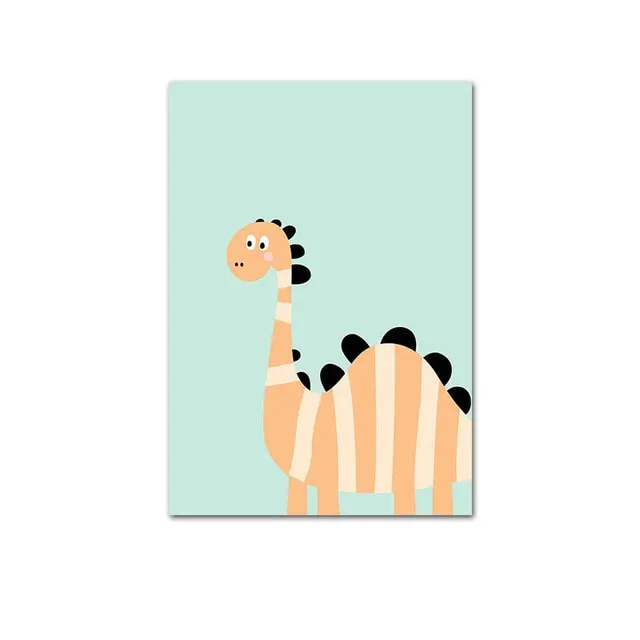 Cute Cartoon Baby Animal Penguin Monkey Nursery