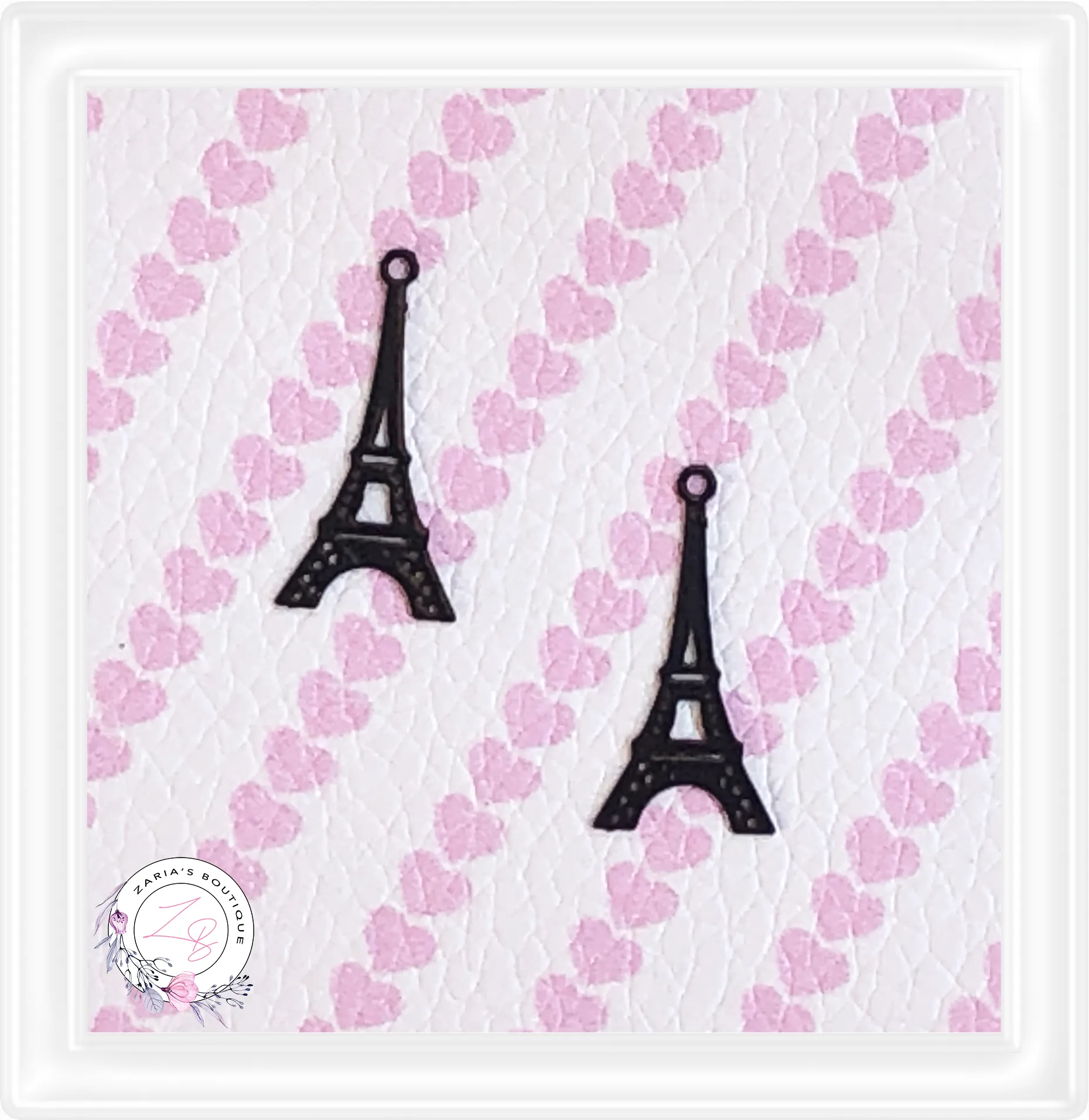 ⋅ Eiffel Tower  ⋅ Enamel Charms Pendants Earrings Bow Dangles