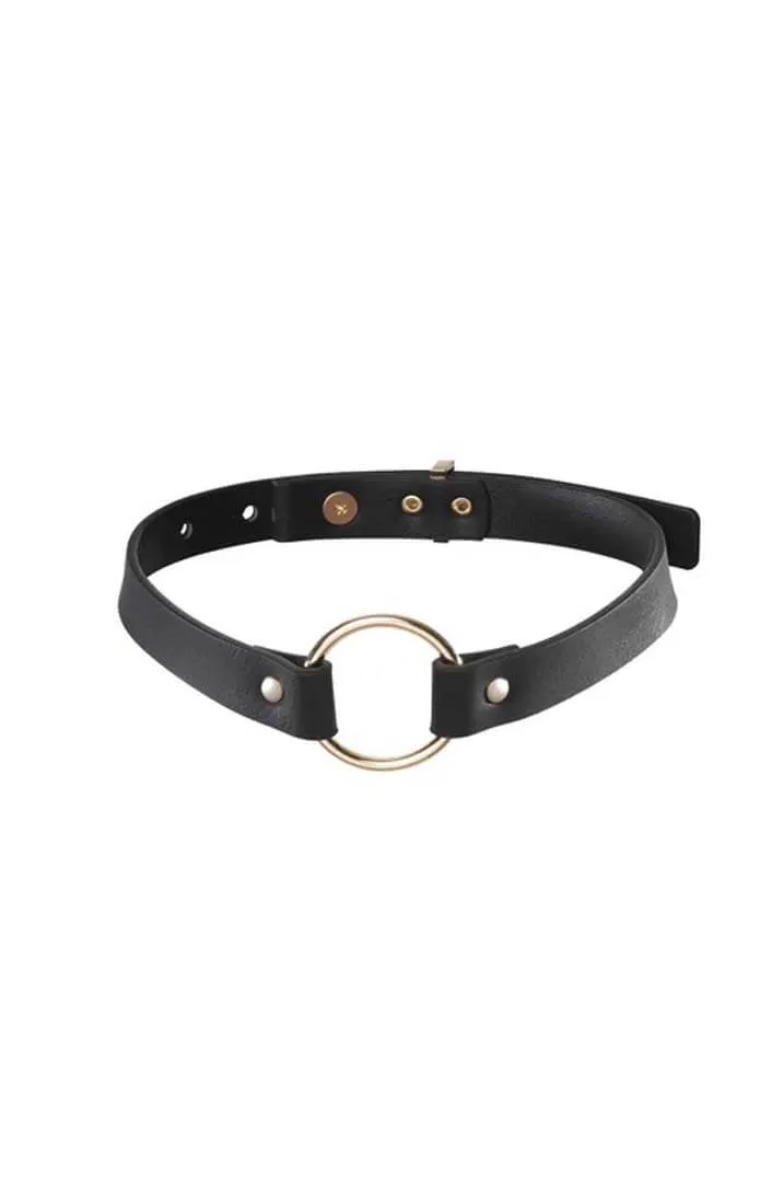 Faux leather choker with O-ring