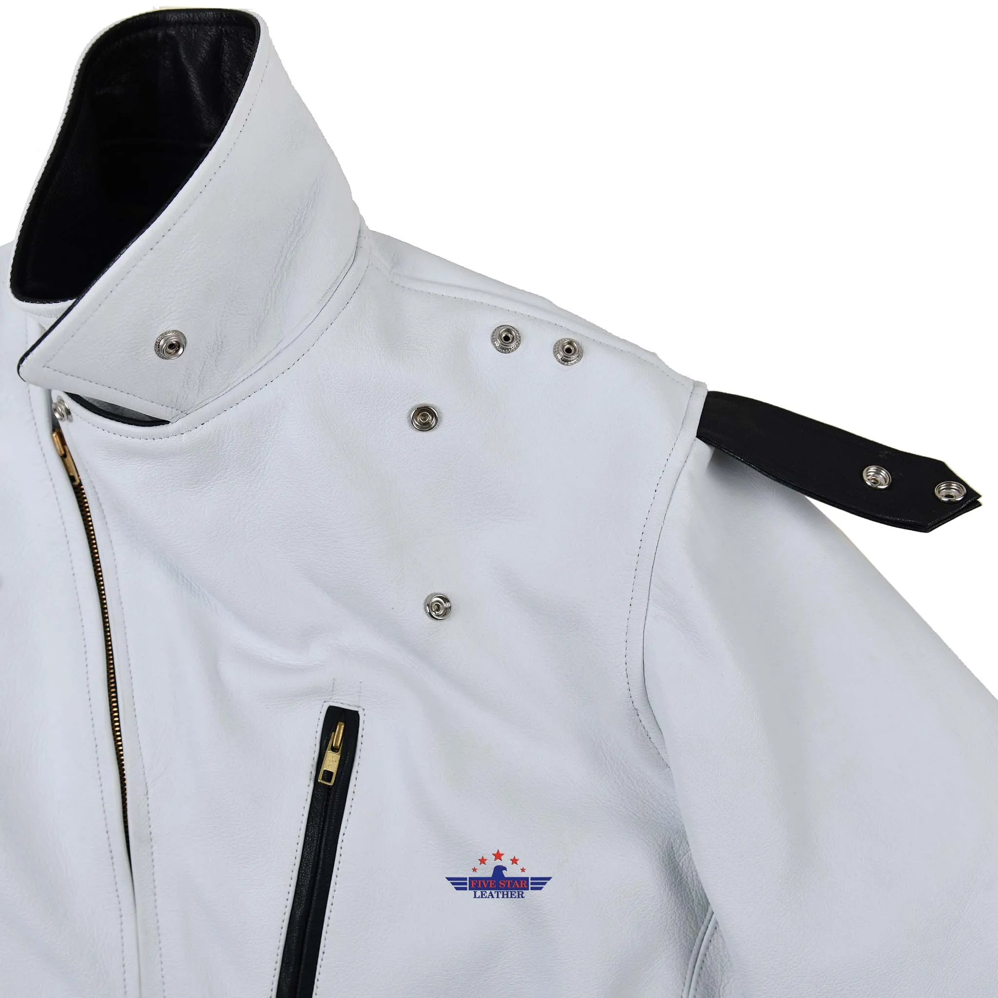 FiveStar Leather 1950's REBEL Men Jacket Premium Goatskin Leather