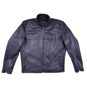 FiveStar Leather Men's Vintage Cafe Racer Goatskin Leather Biker Jacket