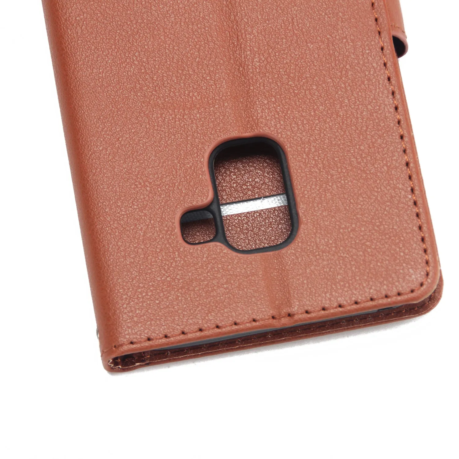 For Samsung J6 2018 PU Cell Phone Case Non-slip Shockproof Protective Case with Card Slot  Rose gold