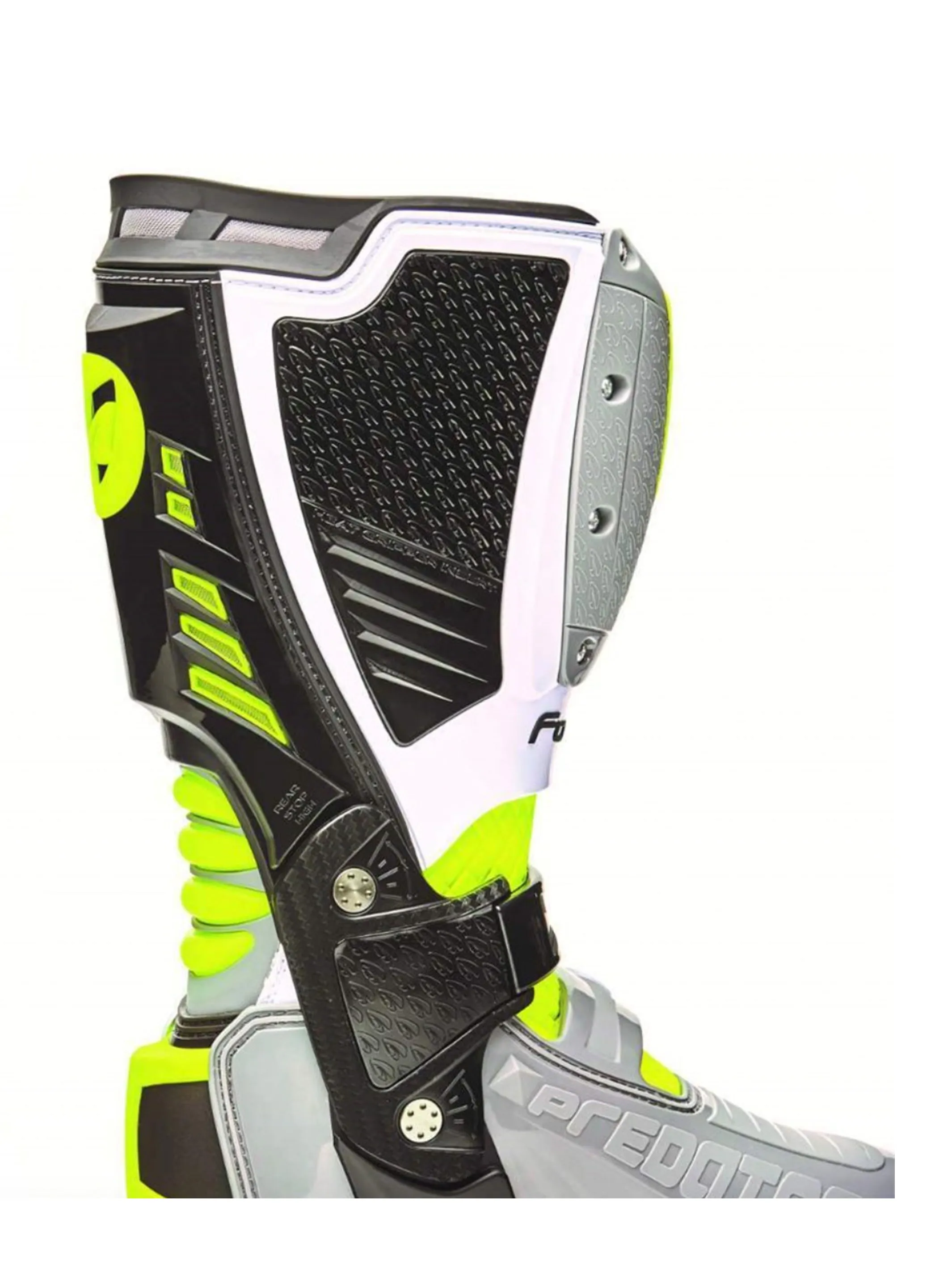 Forma Botas De Motocross y Enduro Predator 2.0 Gris / Blanco / Amarillo Fluor