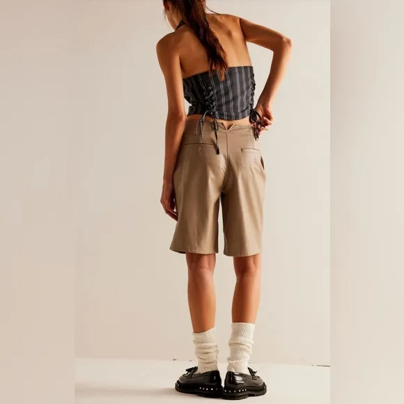 Free People Vegan Trouser Shorts