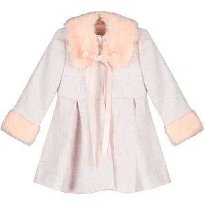 Girls Dress and Jacket Set with Faux Fur