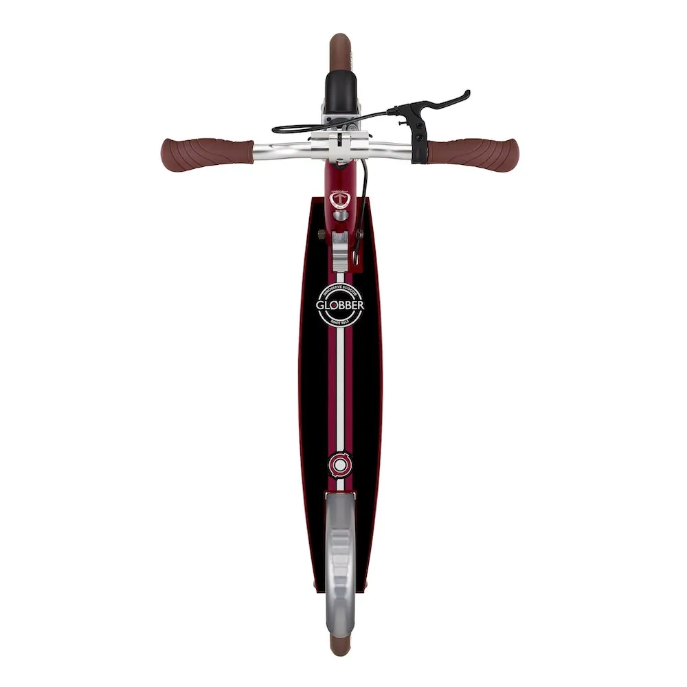Globber NL205 Deluxe Big Wheels Kick Scooter for Kids - Vintage Red
