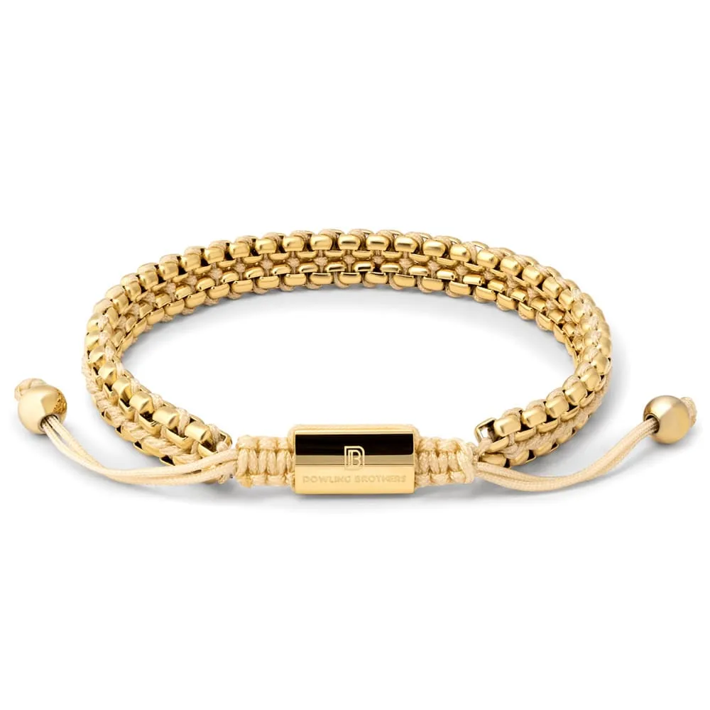 Gold Double Box Chain in Champagne