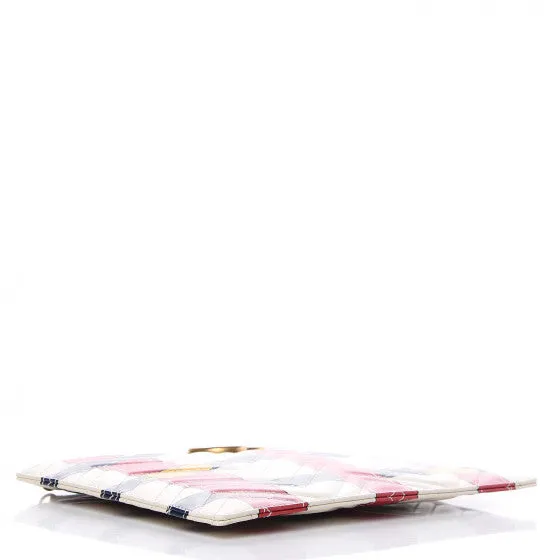Gucci Matelasse Trompe L'Oeil Print GG Marmont Pouch in White