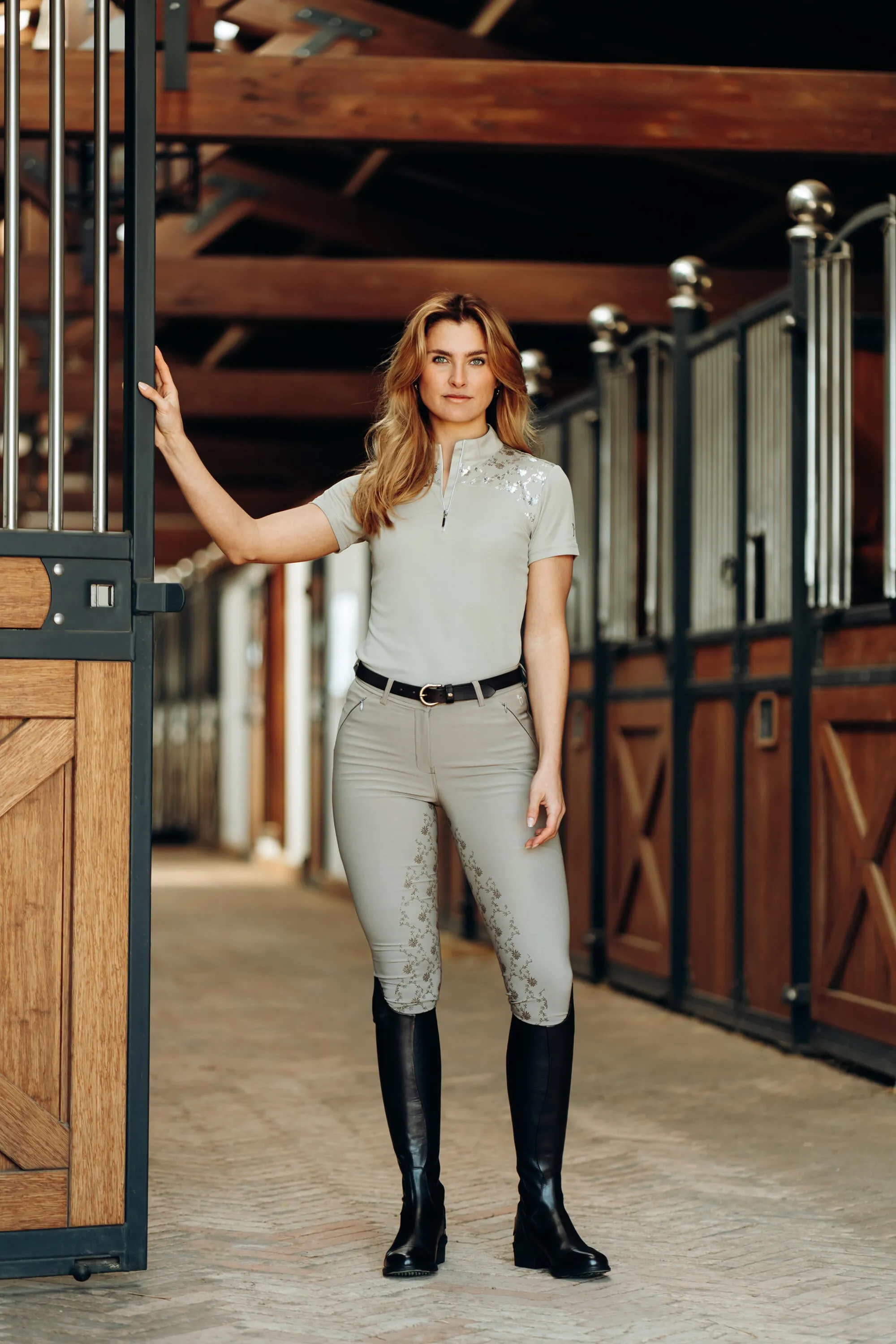 Horze Kaitlin Ladies Tights Plaza Taupe Brown