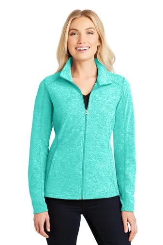Jettie S. Tisdale Ladies Full Zip Heathered Microfleece