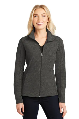 Jettie S. Tisdale Ladies Full Zip Heathered Microfleece