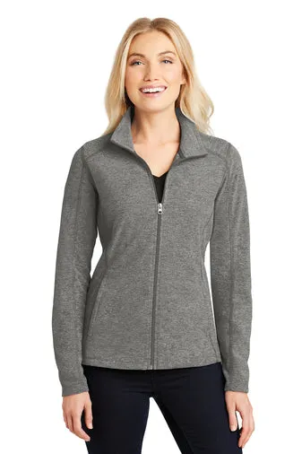 Jettie S. Tisdale Ladies Full Zip Heathered Microfleece