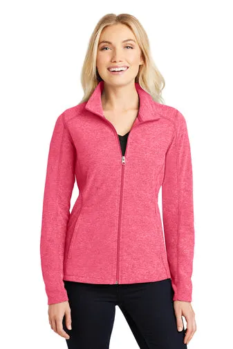 Jettie S. Tisdale Ladies Full Zip Heathered Microfleece