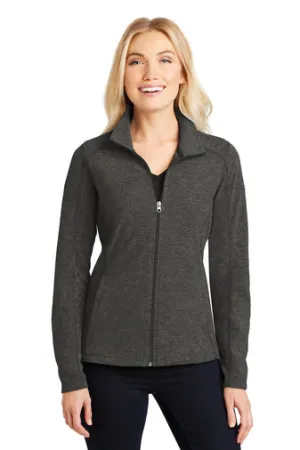 Jettie S. Tisdale Ladies Full Zip Heathered Microfleece