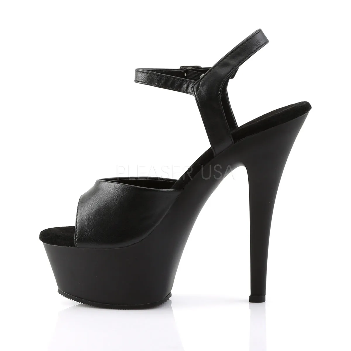KISS-209  Black Faux Leather/Black Matte