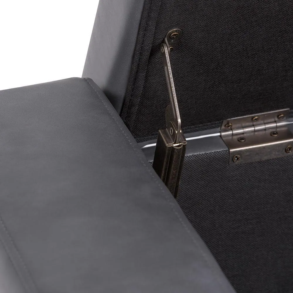 Laredo Storage Ottoman in Vegan Leather