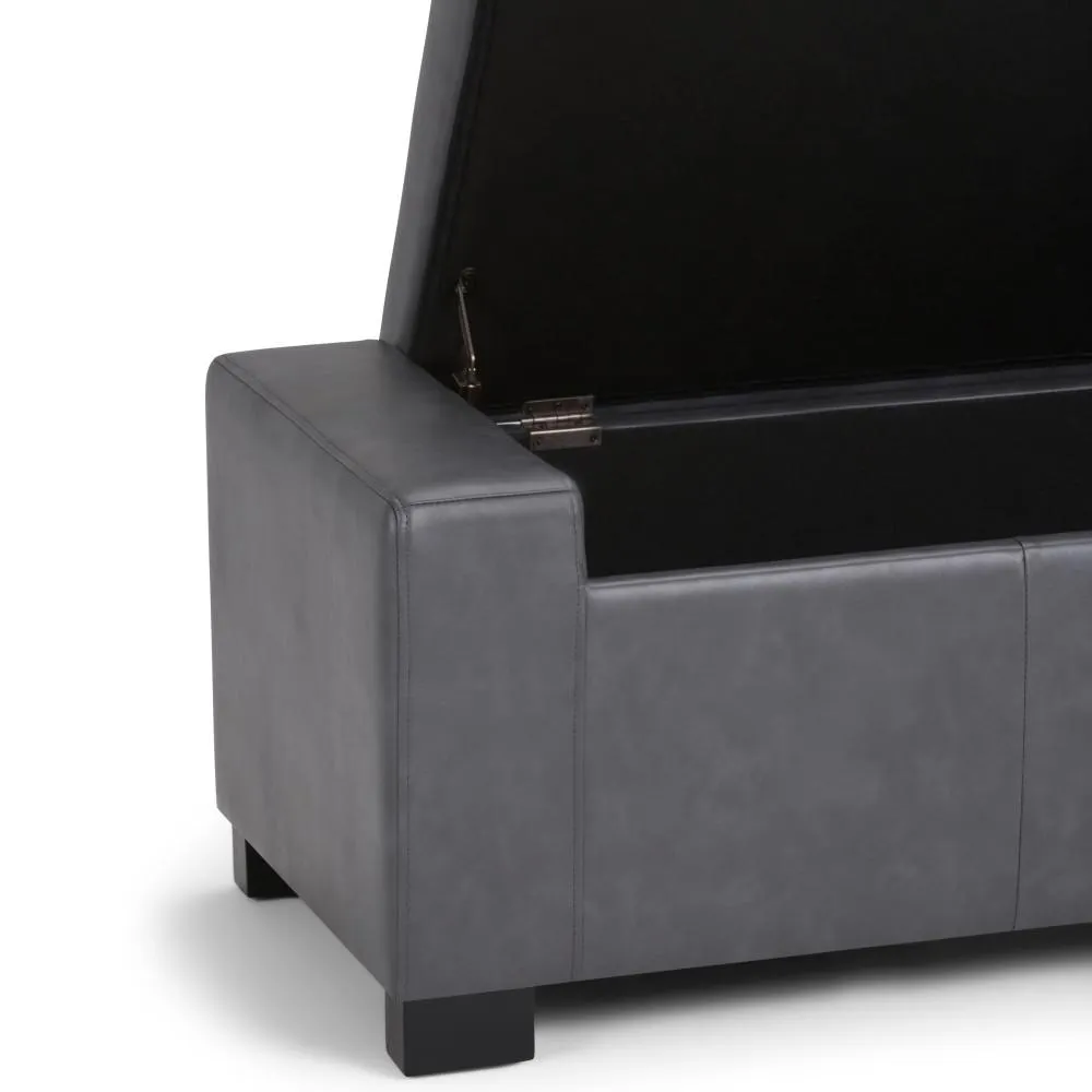 Laredo Storage Ottoman in Vegan Leather