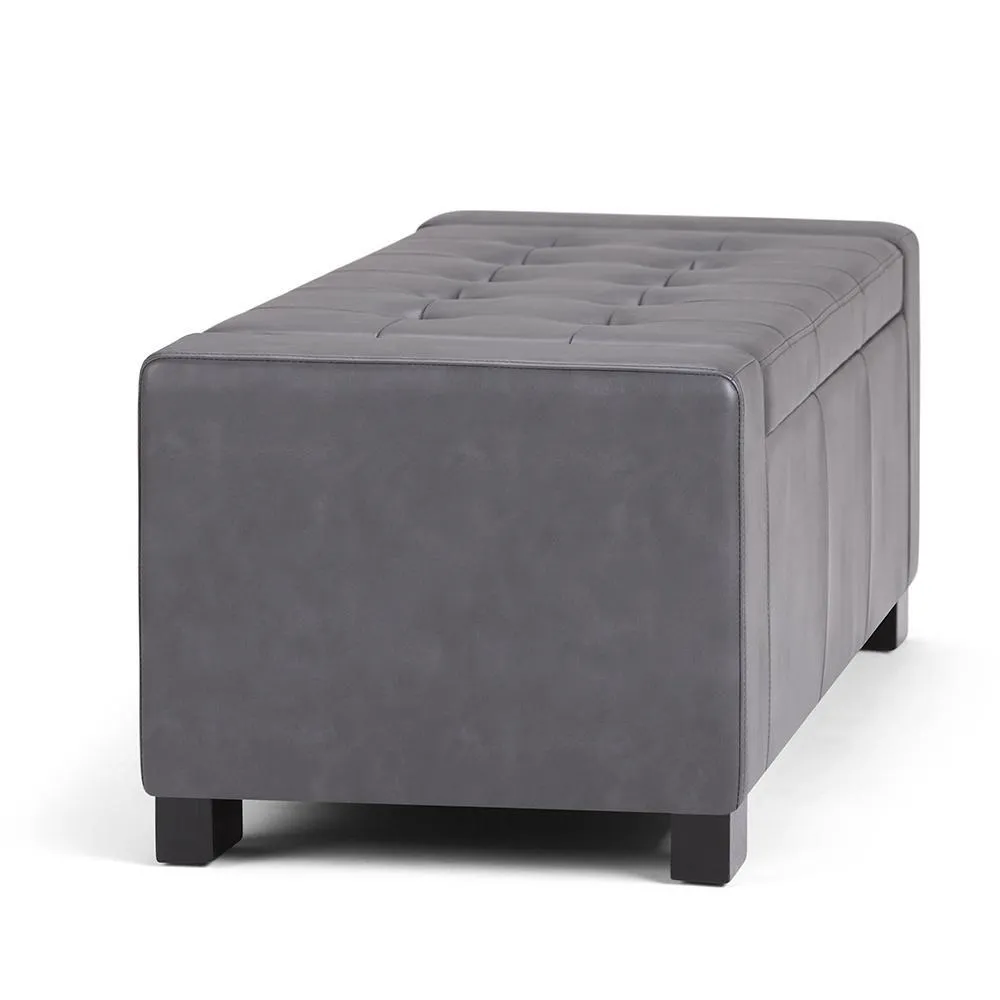 Laredo Storage Ottoman in Vegan Leather